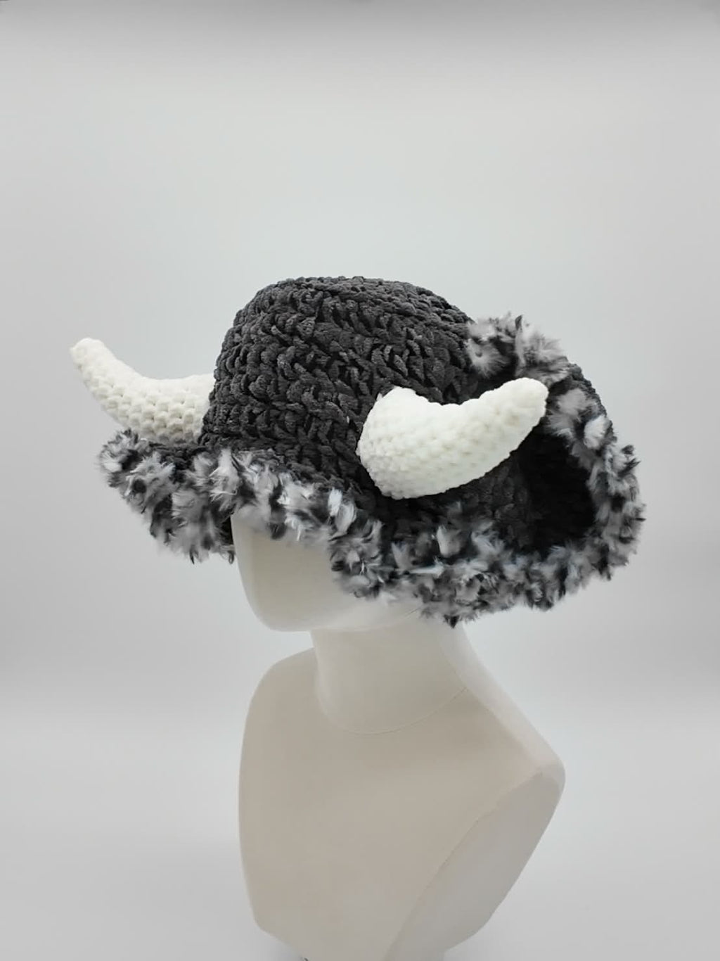 Dark Woolly Bucket Hat