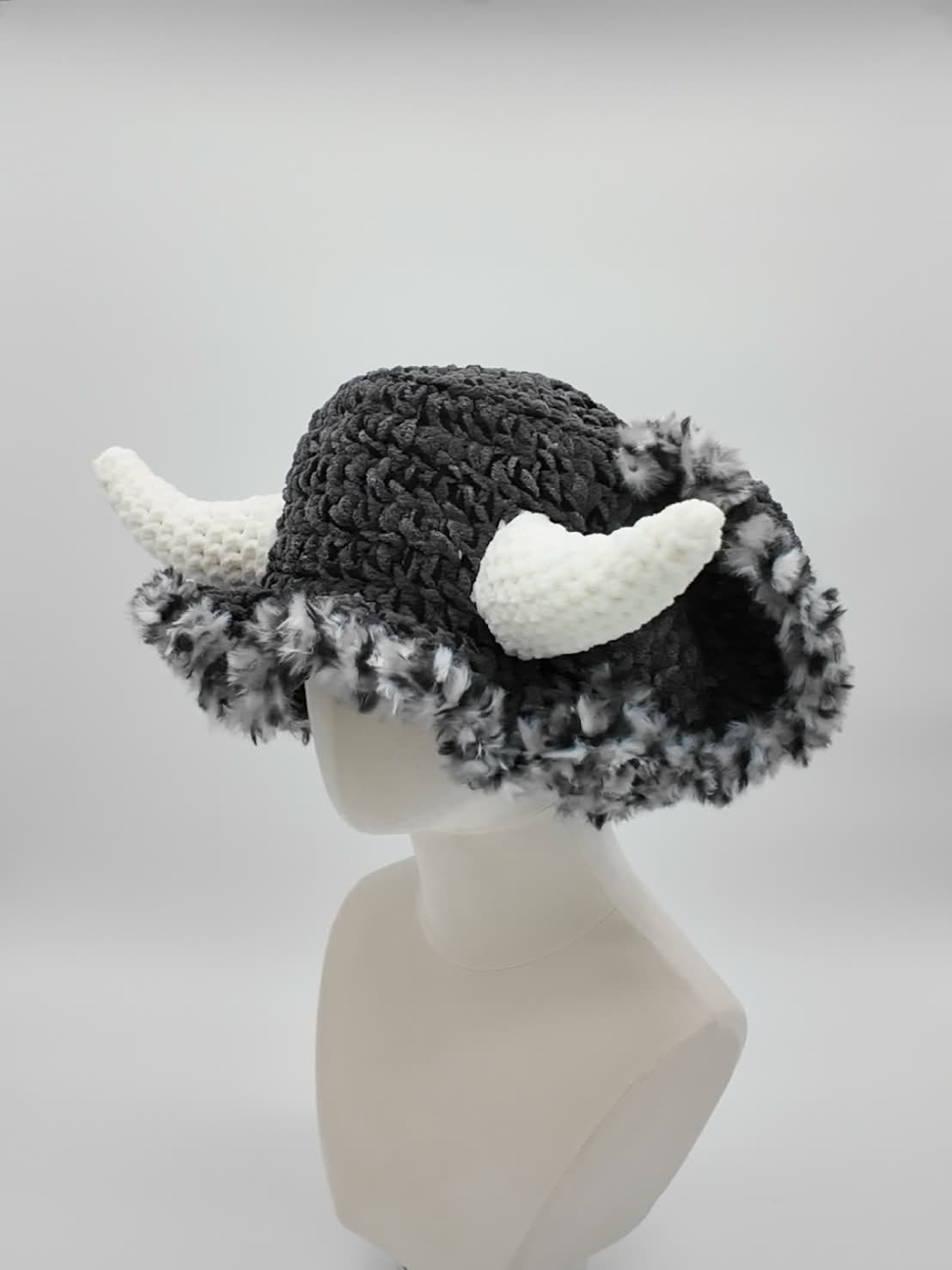 Dark Woolly Bucket Hat