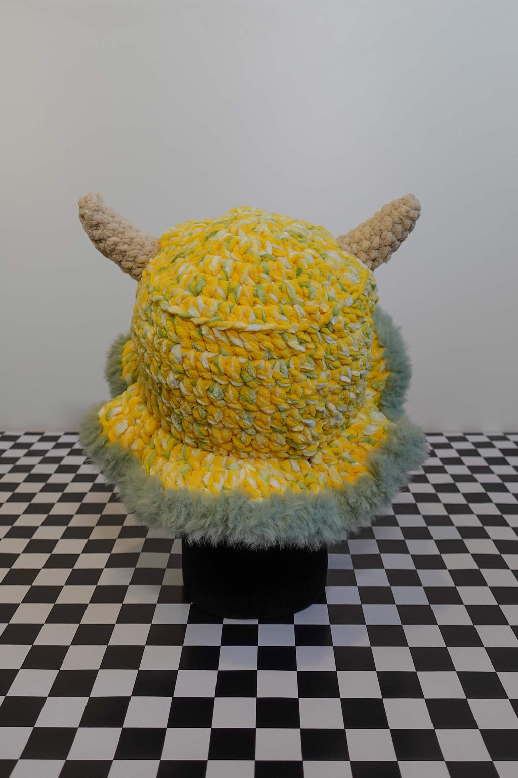 Handmade crochet cyclops monster bucket hat with hidden trinket pocket – Knotty Things