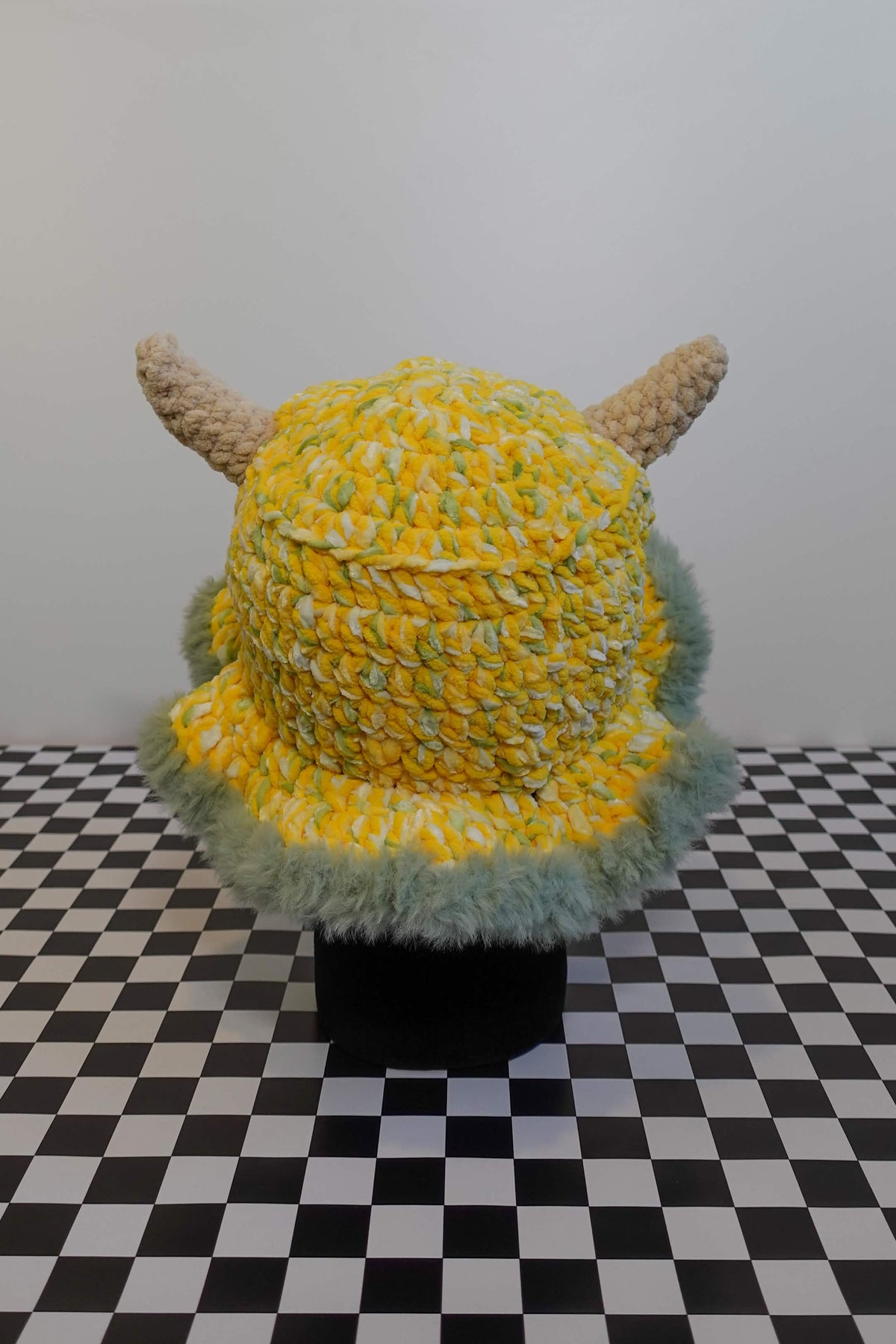 Handmade crochet cyclops monster bucket hat with hidden trinket pocket – Knotty Things