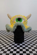 Handmade crochet cyclops monster bucket hat with hidden trinket pocket – Knotty Things
